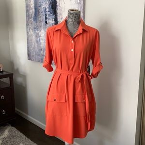 NWT NY&C orange dress size large